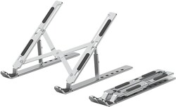 Portable Laptop Stand (Include Storage Bag), Adjustable Folding Aluminum Stand, Compatible with 10-15.6 Inch Laptops, iPad, Tablet. Silver