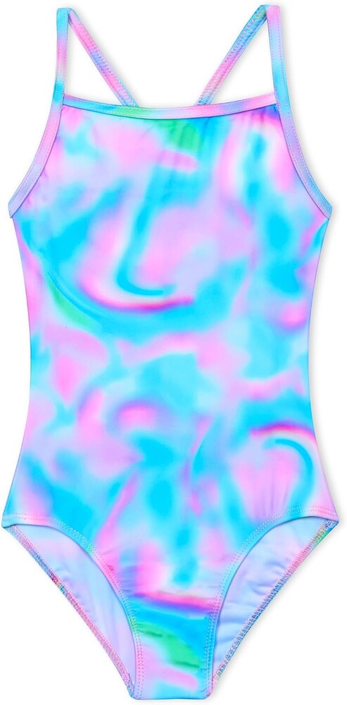 TENVDA Girls One Piece Swimsuits Sport Halter Swimwear Beach Bathing Suit