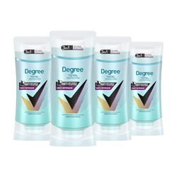 Degree 3in1 Antiperspirant Deodorant 4 pack Sexy Intrigue 72 Hour protection against sweat, odor and stains 2.6 oz