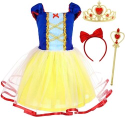 COTRIO Baby Girls Princess Costumes Toddler Halloween Dress Up Kids Birthday Outfit Christmas Party Dresses Clothes