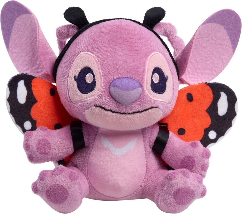 Disney Stitch Goes Wild Small Plush - Angel Butterfly, Soft Collectible Plush Stuffed Animal Toy with Wild Details, Cute & Fluffy, for Kids, Fans & Collectors by Just Play