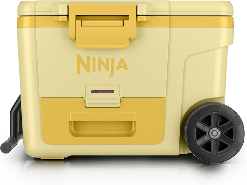 Ninja FrostVault 45QT Cooler with Wheels | Insulated with Temp Dry Storage Drawer | Keeps Ice Cold for Days | for The Beach, Camping, Picnics & More | Daffodil Daze | FB245YL