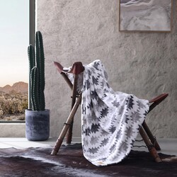Wrangler - Blanket, Super Soft Sherpa Bedding, Yellowstone Inspired Throw Blanket for Couch or Bed (Canyon Ikat Grey, 50" x 60")