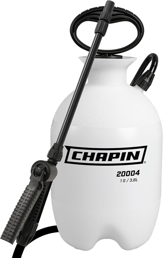 Chapin 20004 Pump Sprayer, 1-Gallon SureSpray Translucent Tank with an Easy Fill Funnel-Top Opening, Adjustable Cone Nozzle & 34" Long Reach Hose, Used for Fertilizer, Pesticides, Weeds & Pests | Durable lightweight tank; ideal for weed control, plant car