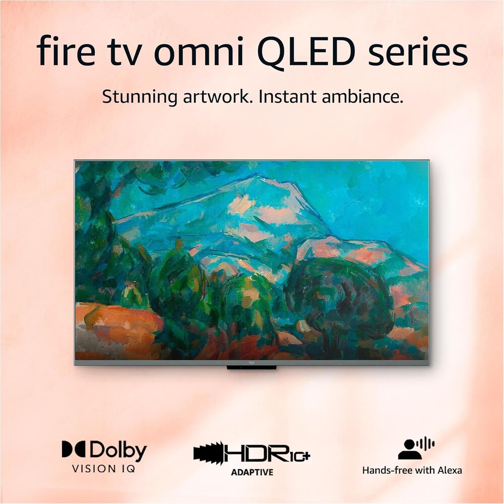 Amazon Fire TV 50" Omni QLED Series 4K UHD smart TV, Dolby Vision IQ, Fire TV Ambient Experience, local dimming, hands-free with Alexa