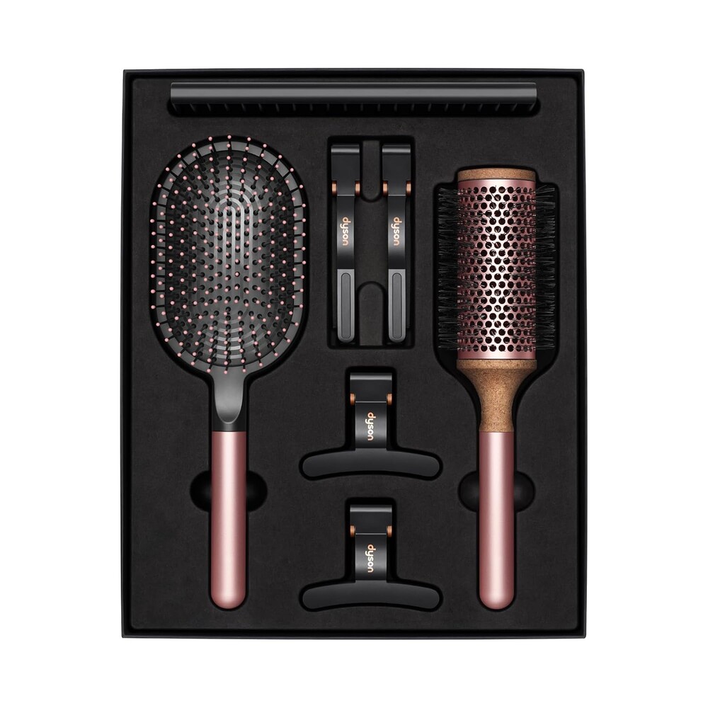 Dyson Styling gift set (includes Paddle brush, 1.8in Vented barrel brush, Detangling comb, two Sectioning hair clips and two Wide hair clips) (Rose)