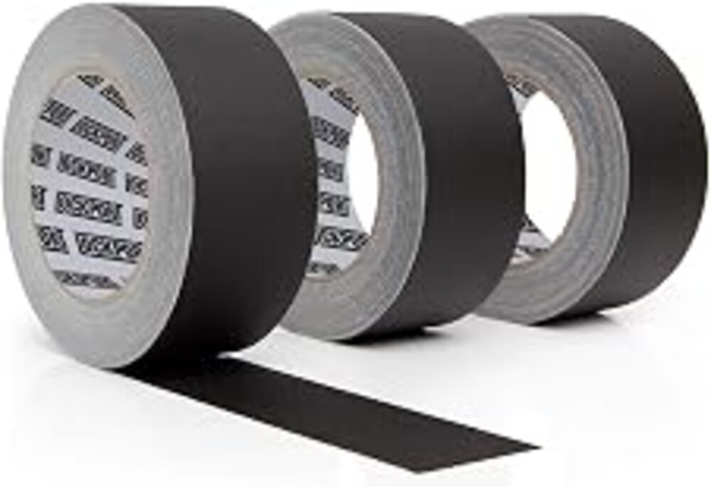 Lockport Black Gaffers Tape 2 inch x 30 Yards - 3 Pack Pro Black Gaff Tape - No Residue, Water Resistant, Non-Reflective, Easy Tear - Photography, Filming, Stage, Production - Back to School Supplies