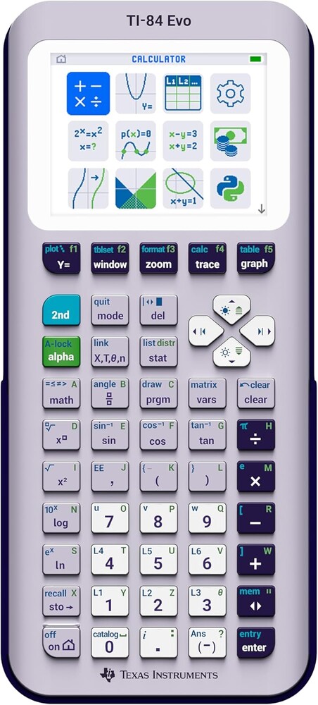 Texas Instruments Graphing Calculator | Intuitive Icon-based Homescreen, USB-C Charging, Python Programming, Faster Performance, Bigger Graphs than TI-84 Plus CE