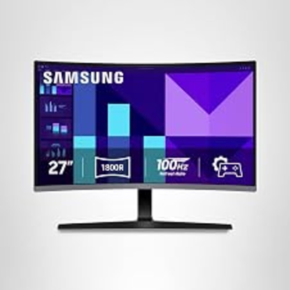 Samsung 27-inch S3 (S39GD) FHD 100Hz Curved Monitor, Game Mode, Eye Saver Mode, Multiple Connectivity with HDMI Port, Built-in Speakers, LS27D396GANXZA, 2025