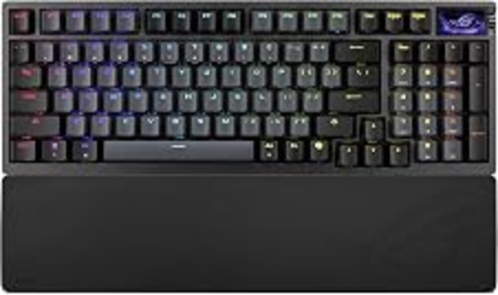 ASUS ROG Azoth 96 HE Wireless Hall Effect Gaming Keyboard – 96% Full-Size, Tri-Mode, Hot Swappable Magnetic Switch, Rapid Trigger, Speed Tap, 8K Hz Polling, Color OLED Screen, PBT Keycaps – Black