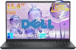 Dell Pro 15 Essential 15.6" FHD 120Hz Laptop, Intel Core 3 100U 6-Core, 16GB DDR5 RAM, 512GB SSD, USB-C, HDMI, SD Card Reader, Wi-Fi 6, Windows 11 Pro, Carbon Black, Business Laptop