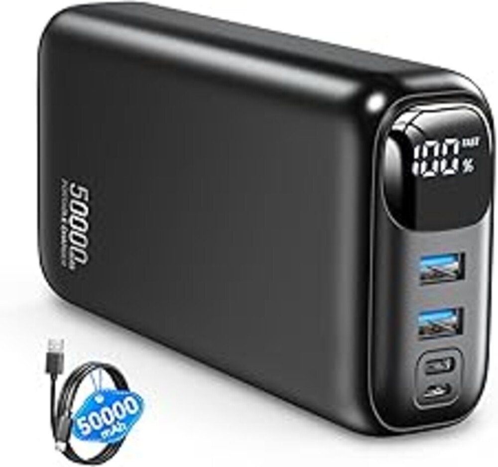 OHOVIV Portable Charger 50000mAh Power Bank - 22.5W Fast Charging External Battery Pack,USB-C Portable Phone Charger for iPhone 17/16/15/14/13 Pro Android Samsung, for Travel Camping Essential