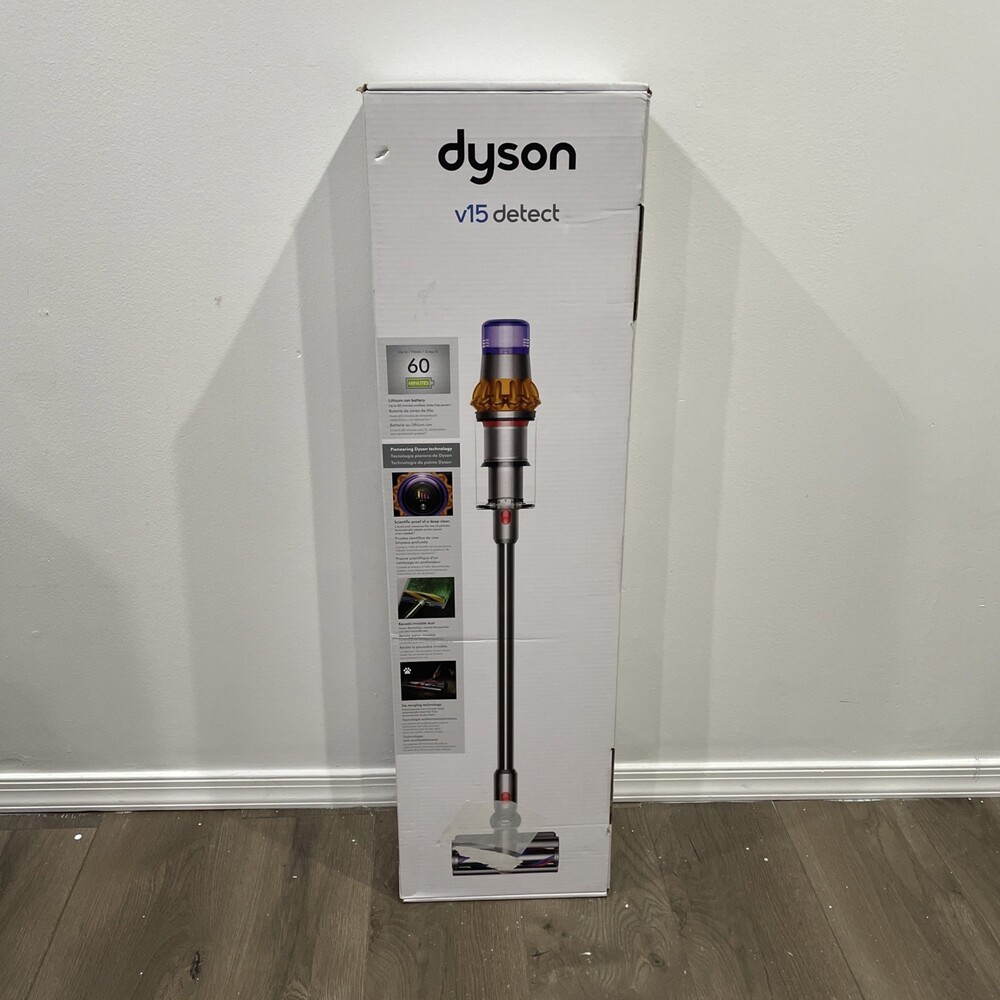 Dyson V15 Detect Cordless Stick Vacuum Cleaner - Yellow/Nickel (447261-01)