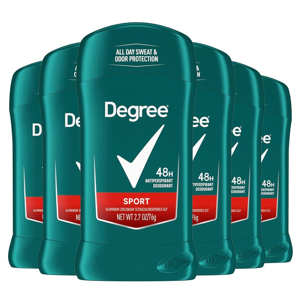 Degree Men Original Protection Antiperspirant Deodorant, Sport, 2.7 oz pack of 6