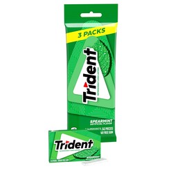 Trident Spearmint Sugar-Free Chewing Gum, 3 Packs of 14 Pieces (42 Total Pieces)