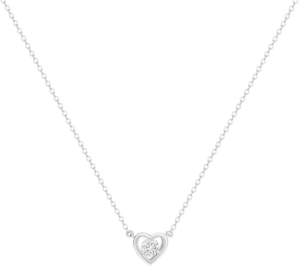 HERIER Cute Heart Necklace Dainty 18k Gold Plated Tiny Heart Pendant Choker Necklaces Small Gold Love Open Heart Chain Necklace for Women Simple Gold Necklace for Women Trendy Jewelry