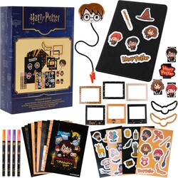 Get Trend Harry Potter Gifts Scrapbook Kit for Girls Boys with Notebook, Stickers, Pens, Bookmarks, Frames, Patches, Art Supplies, Gifts for Kids (Multi Harry Potter)