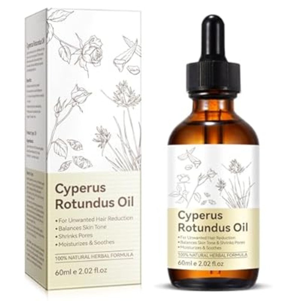 Tiuedu Cyperus Oil, Cyperus Rotundus, Natural Cyperus Oil for Reducing Body Hair Growth, Moisturizing & Soothing Body Oil, Smooth Skin, for All Skin Types