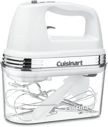 Cuisinart Power Advantage PLUS 9-Speed Hand Mixer, 220W-Motor Hand Blender Electric Mixer with 9 Speed Settings, Extra-Long Dishwasher-Safe Beaters, 3 Low Mixing Speeds, Storage Case, HM-90S, White