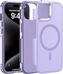 Ratcase Magnetic Case for iPhone 15,14 & 13 6.1'',[Compatible with Magsafe][Heavy Duty Shockproof][Military Grade Drop Protection][Non-slip] Rugged Durable 5-Layer Hard Bumper Phone Cover-Light Purple