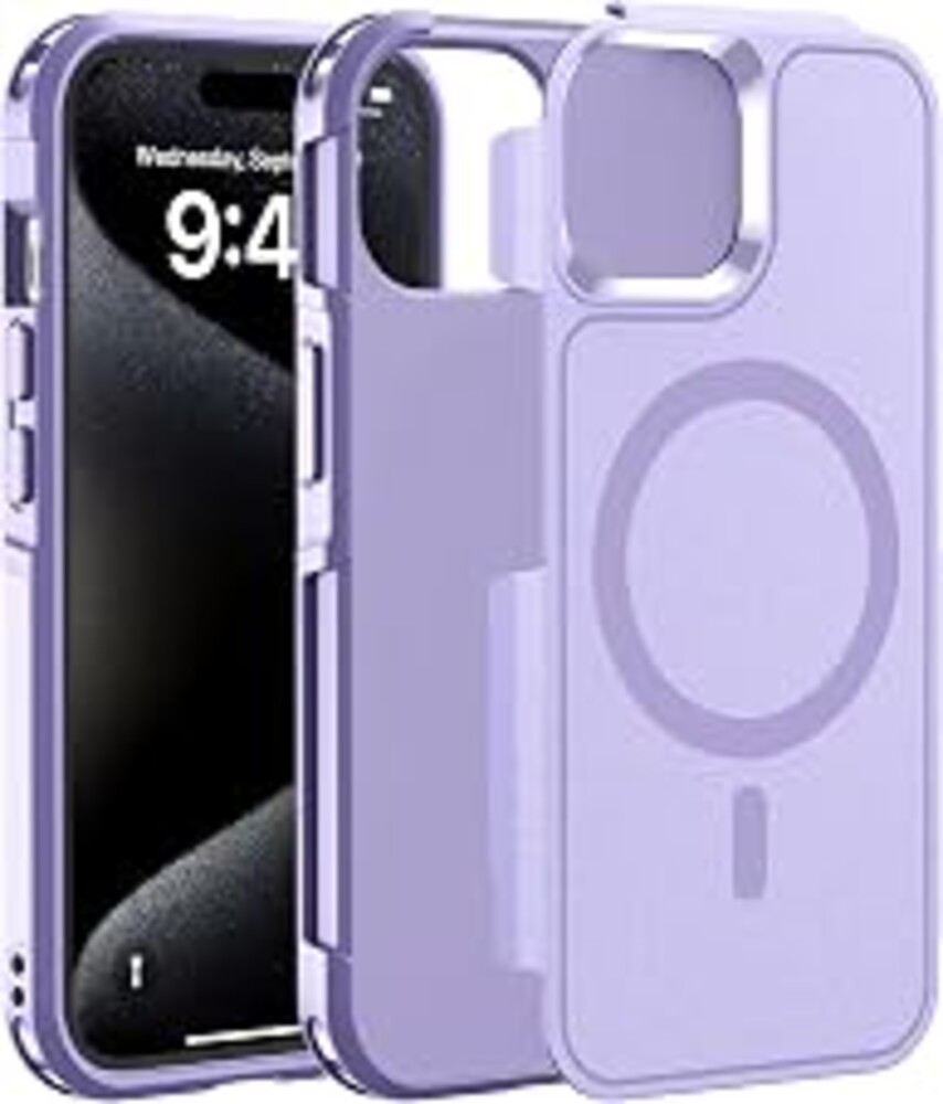 Ratcase Magnetic Case for iPhone 15,14 & 13 6.1'',[Compatible with Magsafe][Heavy Duty Shockproof][Military Grade Drop Protection][Non-slip] Rugged Durable 5-Layer Hard Bumper Phone Cover-Light Purple