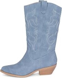 Chariot & Co Ring Women’s Western Cowgirl Boots – Mid-Calf Style with 2” Heel in Multiple Colors