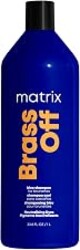 Matrix Brass Off Toning Blue Shampoo - Refreshes and Neutralizes Brassy Tones, For Color Treated Hair, Lightened Brunettes or Dark Blondes