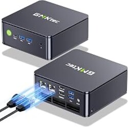 GMKtec Mini PC, G11 AMD Ryzen Embedded R2514 (Beats 4300U/N150), 16GB DDR4 RAM 512GB PCIe M.2 SSD, Business Office Personal Desktop Computer Dual NIC 2.5GbE USB-C HDMI Triple Display