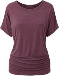 Epic MMA Gear Women’s Plus Size Dolman Sleeve Scoop Neck Short Sleeve Top – Soft Flowy Batwing Tunic for Casual, Work, Travel