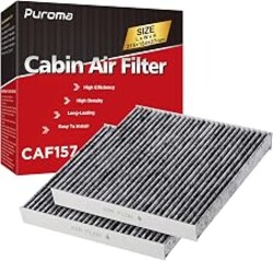 Puroma 2 Pack Cabin Air Filter with Activated Carbon, Replacement for CP157, CF12157, Select Lexus, Mazda, Subaru and Toyota Avalon, Camry, Corolla, Highlander, Prius, RAV4, Sienna, Venza