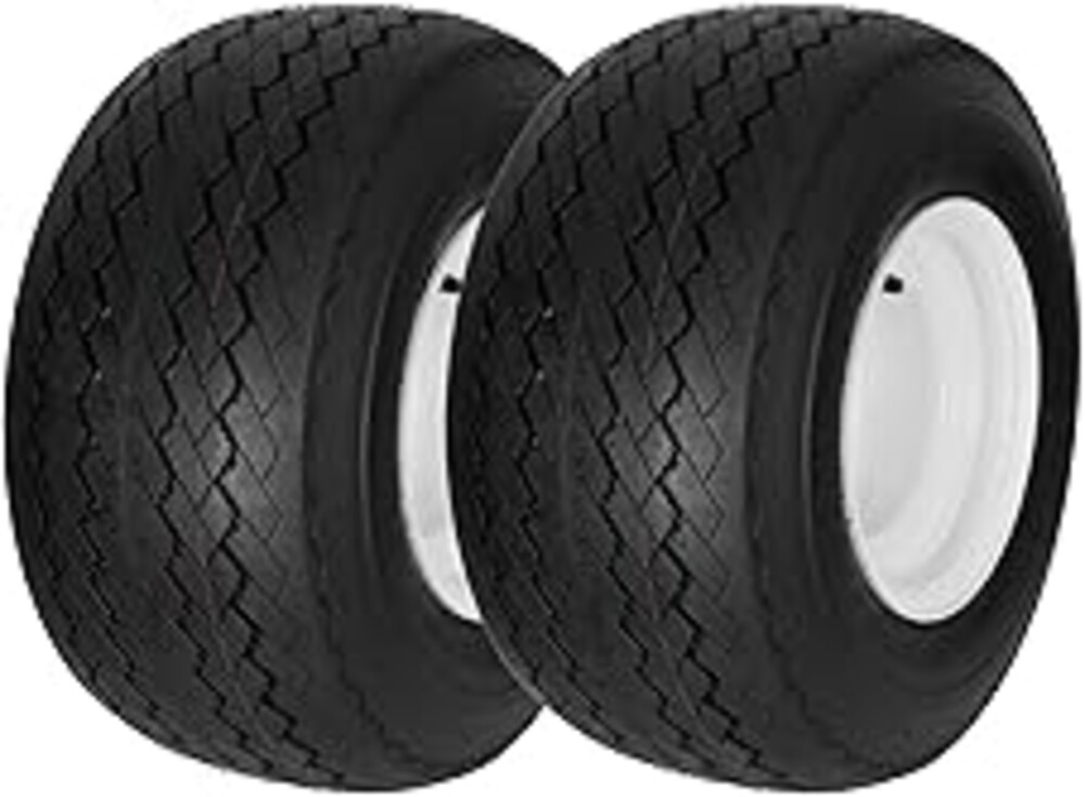 2 Pack 18x8.50-8 Golf Cart Tires with Wheel Assembly, 4-Lug 4" Center Hub, Compatible with Club Car, Cushman, E-Z-GO Golf Carts