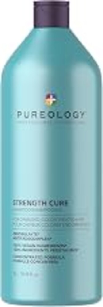 Pureology Strength Cure Shampoo - For Damaged or Color Treated Hair, Hair Repair, Reduces Damage & Seals Split Ends, Protects Color Vibrancy, Vegan & Sulfate Free