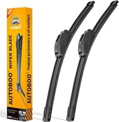 AUTOBOO 26" and 18" Windshield Wipers Blades (Pack Of 2),OEM Quality Premium All-Seasons Wiper blades,Stable and Quiet wiper blades