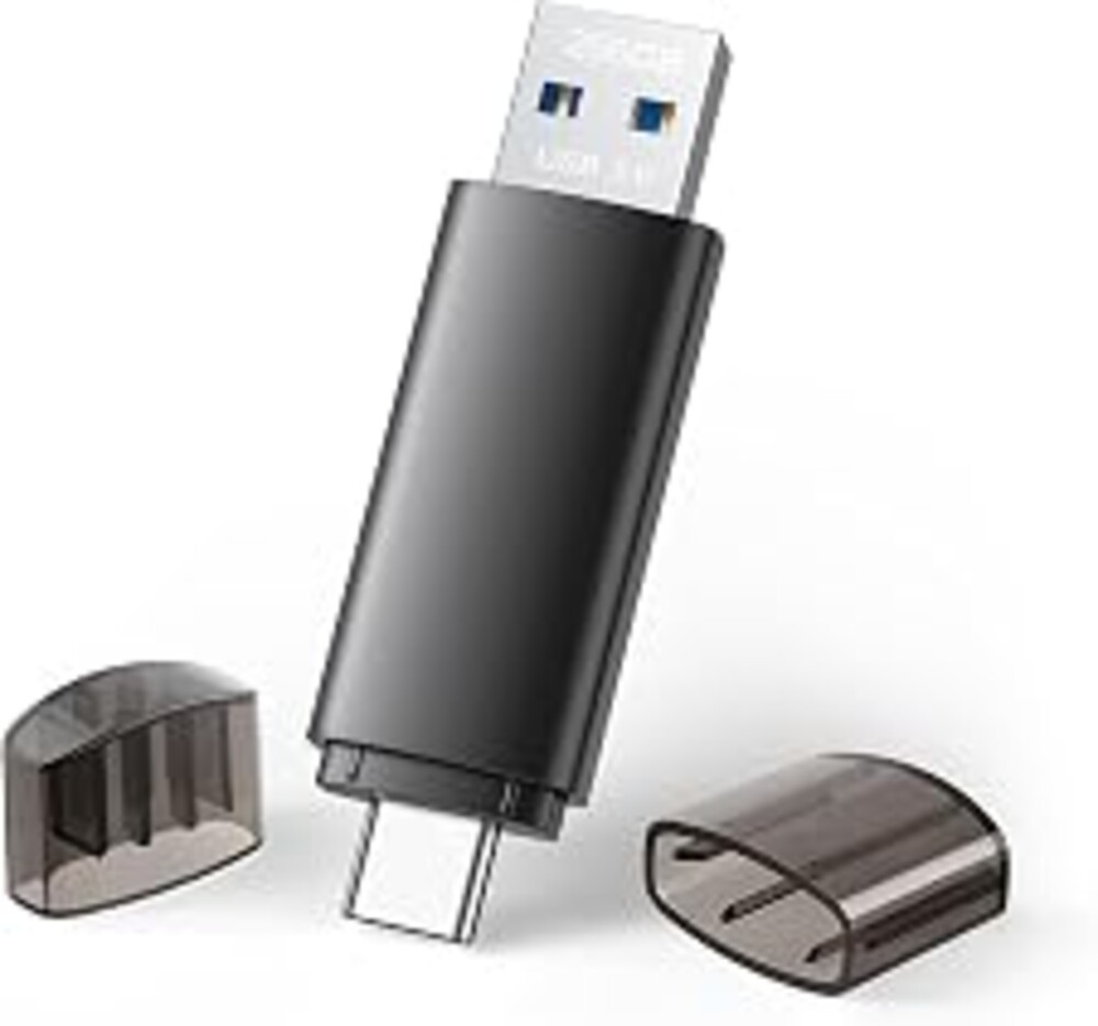 256GB USB C Flash Drive Dual USB 3.0 Flash Drive Type C + USB A Portable Type-C Flash Drive 2-in-1 USB-C Thumb Drive for Smartphone Tablet Computer Mac iPhone 16/17 Black