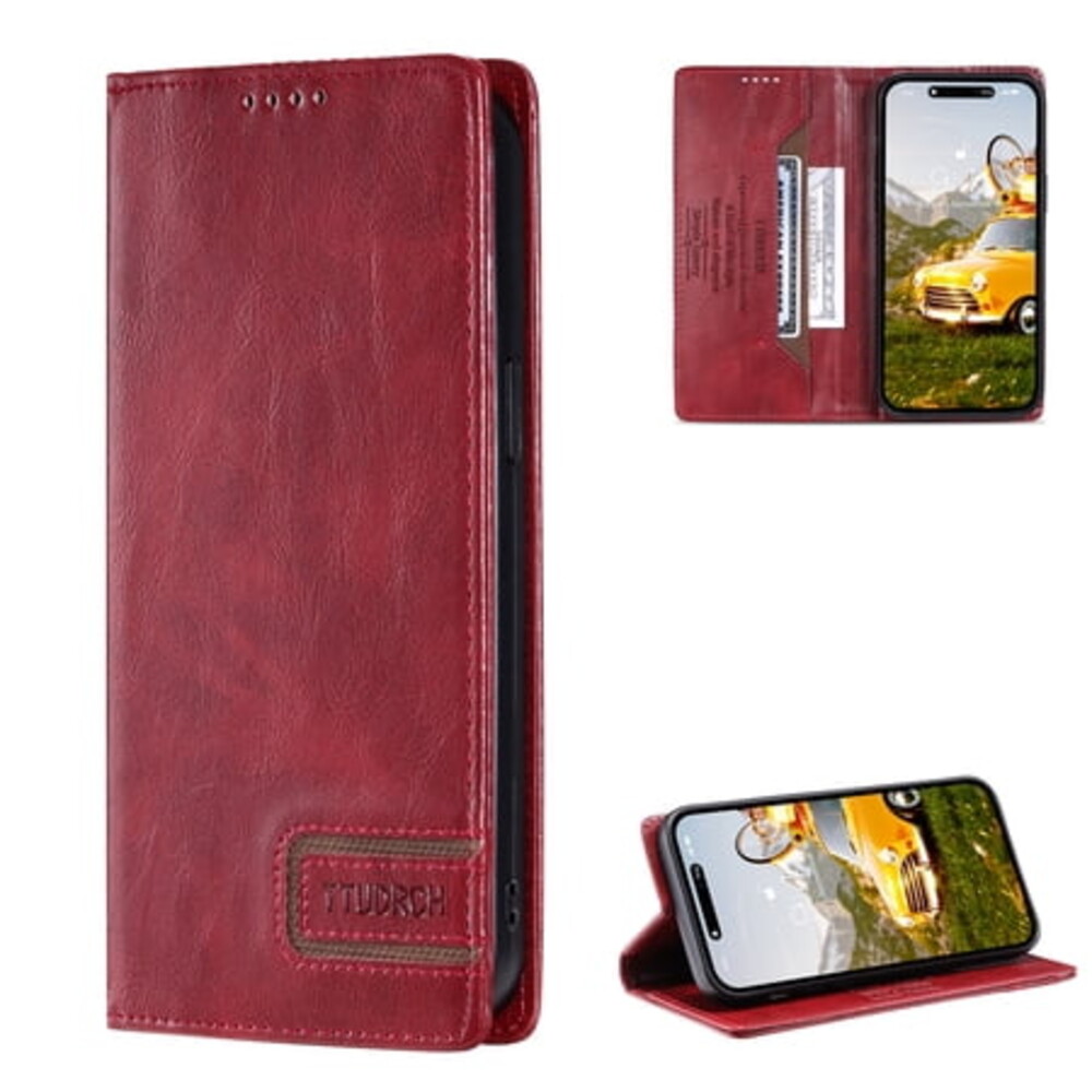 Dteck for Samsung Galaxy S20 Ultra Case Wallet with RFID Blocking Credit Card Holder, Premium PU Leather Magnetic Flip Folio Shockproof Protective Cover for Women Men,Winered