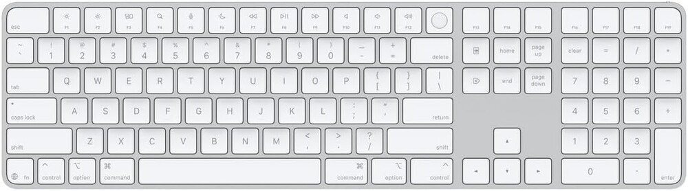 Apple Magic Keyboard with Touch ID and Numeric Keypad for Mac Models with Apple Silicon - US English - White Keys, Bluetooth, Bluetooth