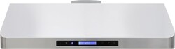 Range Hood Under Cabinet Installation with Exhaust Duct, Touchscreen LED Lights 4-Speed Fan with Remote Control and Dishwasher-Safe Filter, 36-Inch, Metallic