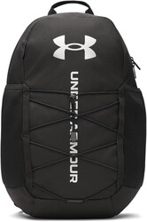Under Armour Unisex Hustle Sport 6.0 Backpack, (001) Black/Black/Metallic Silver, One Size Fits Most