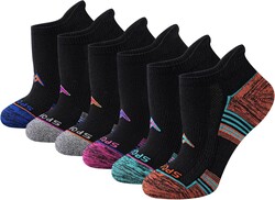 Women's Performance Athletic Socks 6/12 Pairs, Cotton Ankle Socks with Heel Tab & Cushioned Sole for Running, Gym