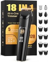 Beard Trimmer for Men, All-in-One Electric Razor & Hair Clipper, Waterproof Cordless Mustache Grooming Kit, Rechargeable Beard Hair Nose Ear & Body Trimmer, Face Shaver, Gifts for Men Husband Father