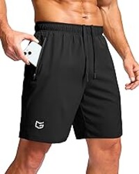 G Gradual Men's Athletic Running Shorts with Zipper Pockets Quick Dry 7"/ 5"/ 9" Workout Gym Shorts for Basketball Hiking
