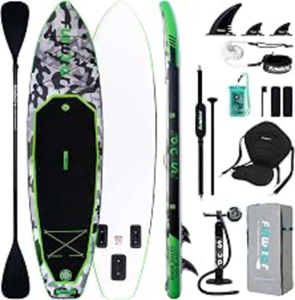 FunWater Inflatable Stand Up Paddle Board with Premium SUP Paddleboard Accessories, Anti-Slip EVA Deck, 11'6''/11'/10'6'' Paddle Boards for Adults & Youth of All Skill Levels