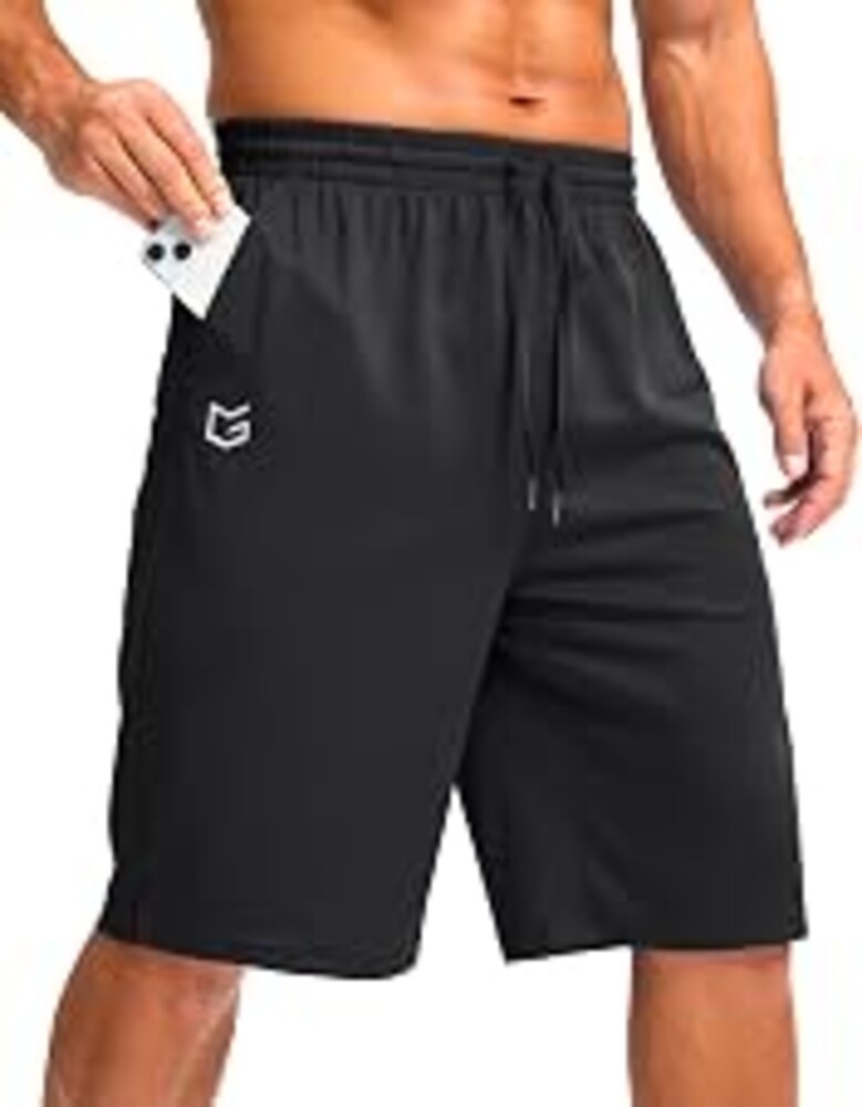 G Gradual Men's Athletic Shorts with Pockets 9" / 11" Long Basketball Shorts Lightweight Quick Dry Gym Workout Shorts for Men
