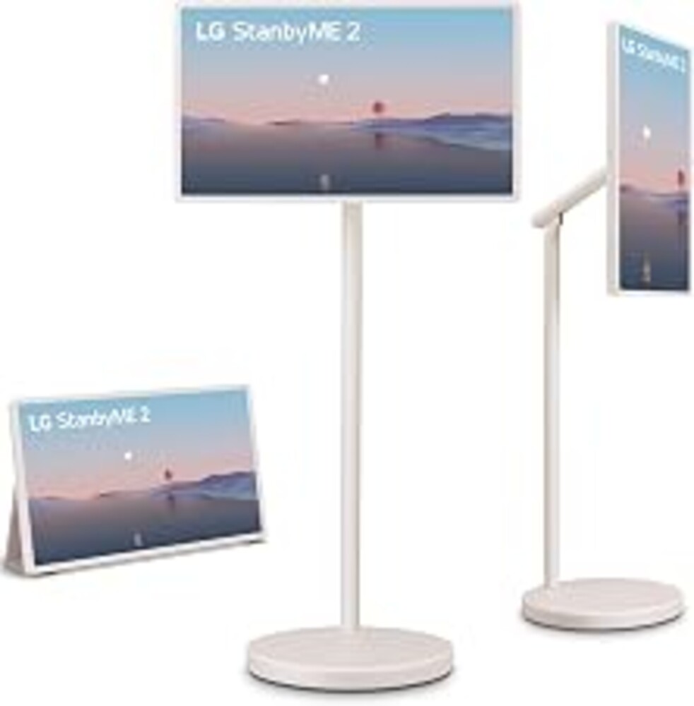 LG 27-Inch StanbyME 2 with Folio Cover, Portable Touch Screen TV, Dolby Vision, HDR10, Filmmaker Mode, Built-in Battery, Full Swivel Rotation (27LX6TYGA, 2025)