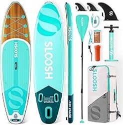 SLOOSH Inflatable Stand Up Paddle Board, Inflatable Paddle Boards with Premium Accessories, Non-Slip EVA Deck, Ultra-Light Carry Bag Pump, Blow Up SUP for All Skill Levels