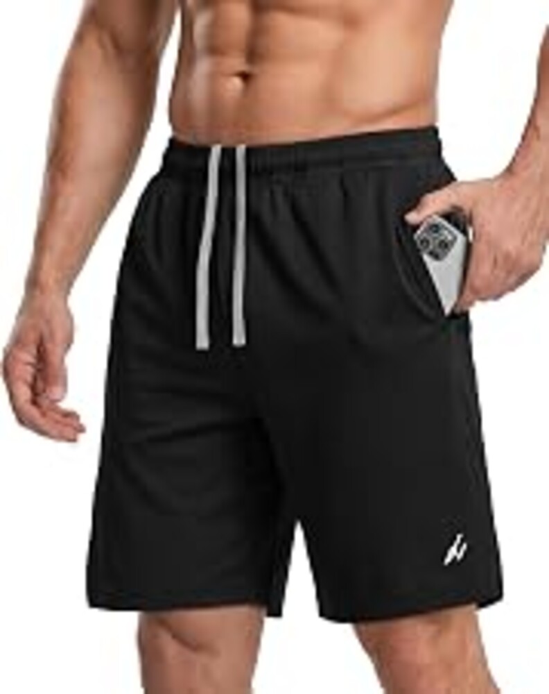 NY Threads Men's Athletic Shorts Quick Dry Loose-Fit Lightweight Running Workout Gym Shorts with Pockets