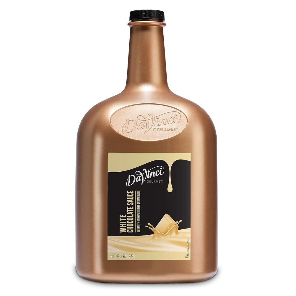 DaVinci Gourmet White Chocolate Sauce, 128 Fluid Ounces (Pack of 1)