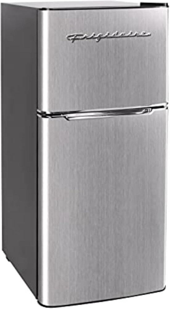 Frigidaire EFR451 Refrigerator with Top Freezer - 2 Door Fridge with 4.6 Cu Ft, Platinum Series, Stainless Steel