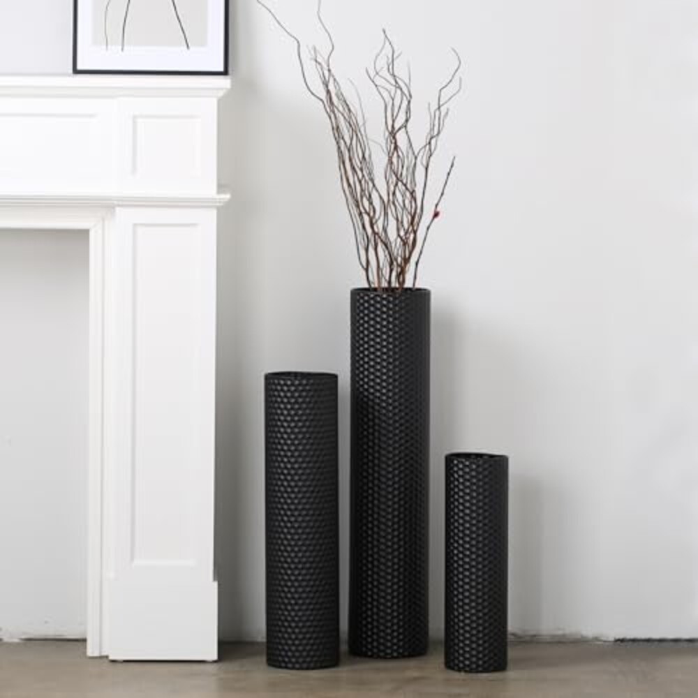 Dnnnii Tall Floor Vases Set of 3 - Black