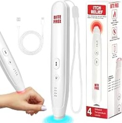 BITE FREE Bug Bite Itch Relief | Electronic, Safe, Rechargeble Healing Wand for Insect and Mosquito Bites, Stings, Swelling and Itch Relief Instantly - Saves Money on Batteries - 800 Uses per Charge